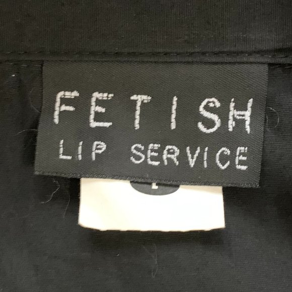 Black White Lip Service Fetish Classics Shirt L - Picture 12 of 13